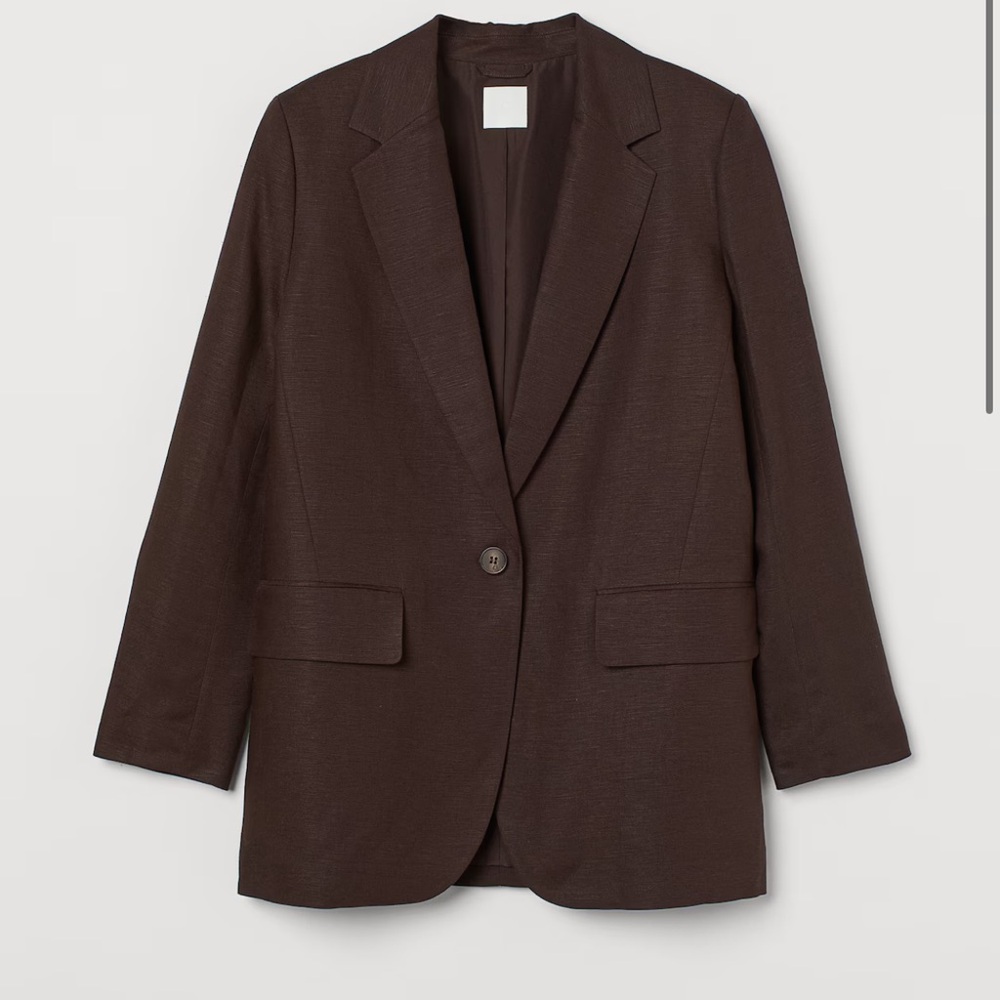 H&M Oversized Linen Blend Blazer